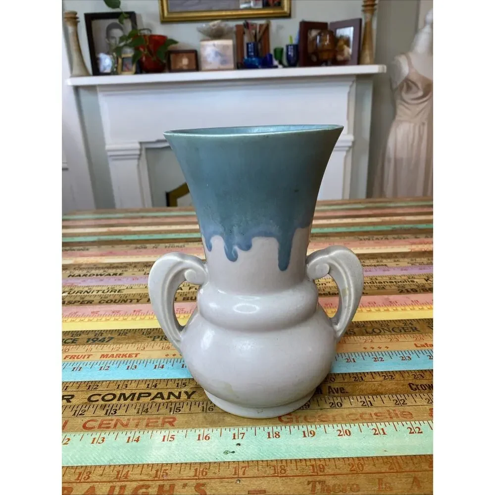 RARE ART DECO CIRCA 1910 Early ROSEVILLE ART POTTERY CARNELIAN VASE 8.5 Nouveau